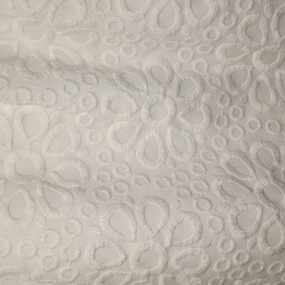 Loft Size 8P White Floral Lace Embroidered detailed Skirt Pleats at Waist - Picture 2 of 6